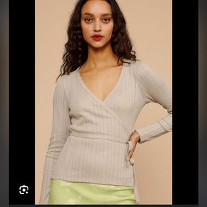 Rouje Maelys Wrap Top (Size 36)